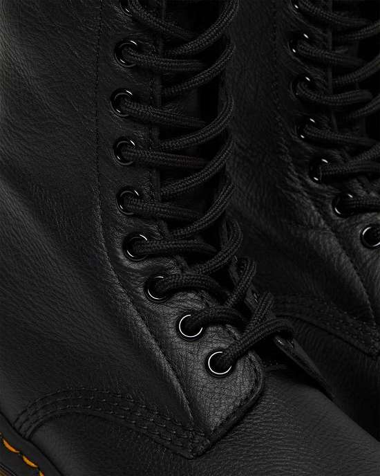 Botas Negras Dr. Martens 1490 Virginia High Mujer Negros MX-10729